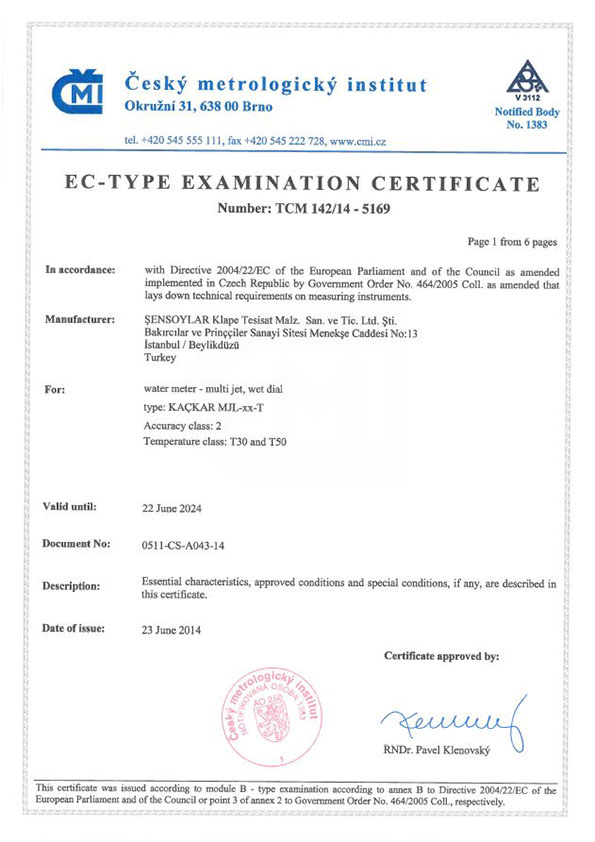 Kackar Certificate